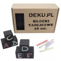 Deku - Klocki tablicowe drewniane 48 szt. 4x4x4 cm 000109  3.jpg