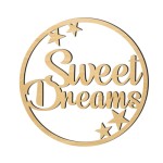 Deku Łapacz snów - Dreamcatcher - Sweet Dreams 30 cm Sklejka 5 mm Deku 000079