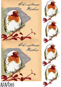 Papier decoupage 210x297mm A4 - AllArt 265 - ptak 5766