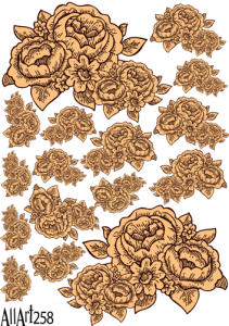 Papier decoupage 210x297mm A4 - AllArt 258 - róże 5759