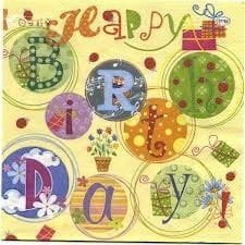 Serwetka do decoupage - urodziny 4183