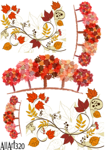 Papier decoupage 210x297mm A4 - AllArt 320 - jesień 5821