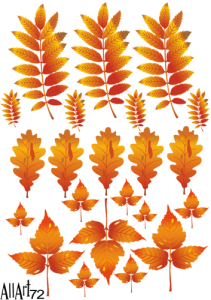 Papier decoupage 210x297mm A4 - AllArt 72 - jesień liście 5480