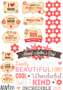 Papier decoupage 210x297mm A4 - AllArt 331 - Dzień Matki 5832