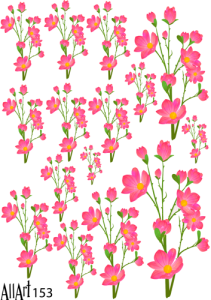 Papier decoupage 210x297mm A4 - AllArt 153 - kwiaty 5646