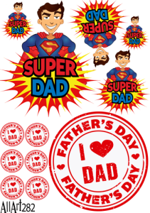 Papier decoupage 210x297mm A4 - AllArt 282 - Super tata 5783