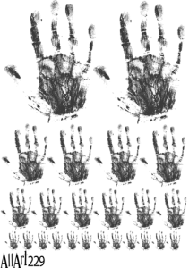 Papier decoupage 210x297mm A4 -AllArt 229 - dłoń 5722