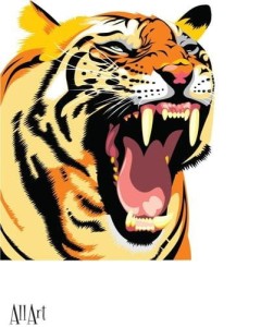 Papier decoupage 210x297mm A4 - AllArt 49 - Łeb tygrysa 4715