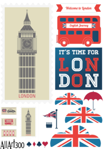 Papier decoupage 210x297mm A4 - AllArt 300 - londyn 5801