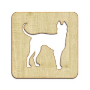 Podkładka pod szklankę lub kubek Pies Doberman 10 x 10 cm