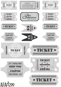 Papier decoupage 210x297mm A4 - AllArt 299 - bilet 5800