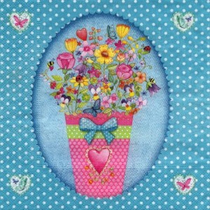 Serwetka do decoupage- kolorowy bukiet