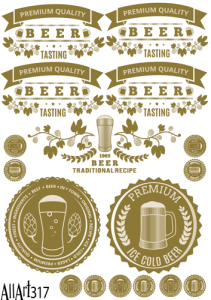 Papier decoupage 210x297mm A4 - AllArt 317 - piwo 5818