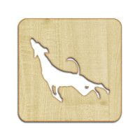 Podkładka pod szklankę lub kubek Pies Chart 10 x 10 cm