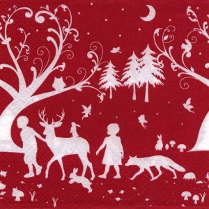 Serwetka do decoupage-świąteczny czas