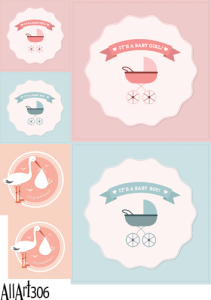 Papier decoupage 210x297mm A4 - AllArt 306 - dziecko 5807