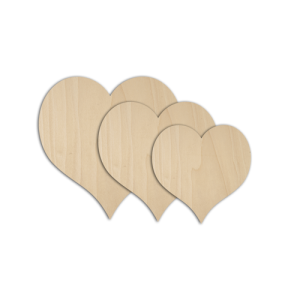 Zestaw podkładek serduszek - 3 w 1