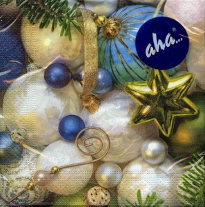 Serwetka do decoupage -wstążka, renifer 5383