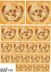 Papier decoupage 210x297mm A4 - AllArt 145 - stara mapa 5621