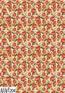 Papier decoupage 210x297mm A4 - AllArt 204 - kwiaty 5696
