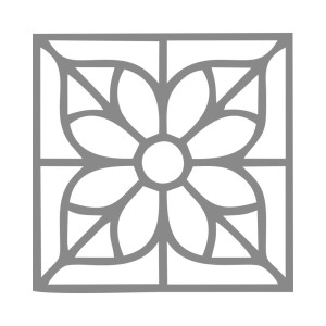 DEKU Drewniane podkładki pod kubek  10cm wzór P016S szara 1szt 