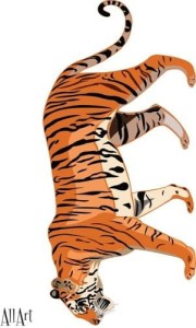 Papier decoupage 210x297mm A4 - AllArt 48 - tygrys 4714