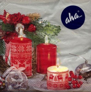 Serwetka do decoupage -świeczki 5386