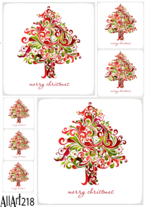 Papier decoupage 210x297mm A4 - AllArt 218 - choinka 5711