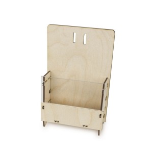 Deku Drewniany stojak na ulotki A6x1 + akryl 14x18,5x10 cm  570016