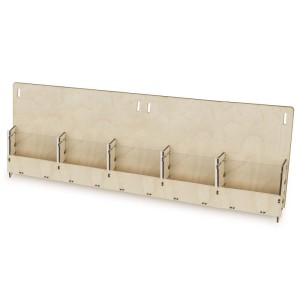 Deku Drewniany stojak na ulotki A6x5 + akryl 65,5x18,5x10 cm 570092