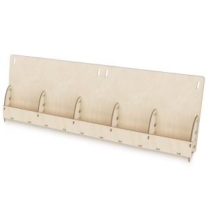 Deku Drewniany stojak na ulotki A6x5 z niskim frontem 65,5x18,5x10 cm 570344