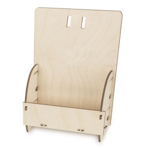 Deku Drewniany stojak na ulotki z niskim frontem A4x1 23x27,5x13 cm 570283