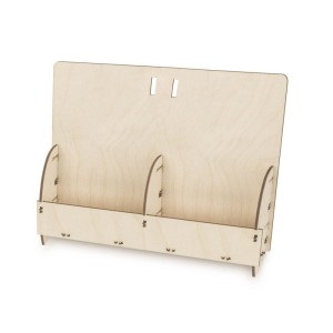 Deku Drewniany stojak na ulotki z niskim frontem A5x2 32,5x23x12 cm 570313