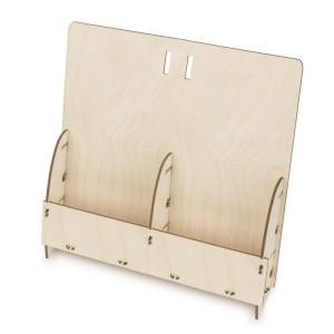 Deku Drewniany stojak na ulotki z niskim frontem DLx2 23x22,5x12 cm 570337