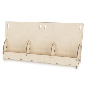 Deku Drewniany stojak na ulotki z niskim frontem A4x3 65,5x27,5x14 cm 570368