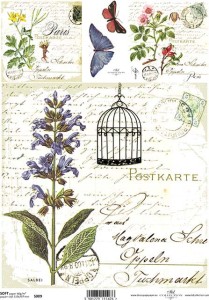 Papier decoupage Soft A4 210x297 - ITD S009