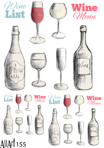 Papier decoupage 210x297mm A4 - AllArt 155 - wino 5648