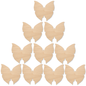 Zestaw ozdób ze sklejki 2cm Motylki2 - 10 szt.  