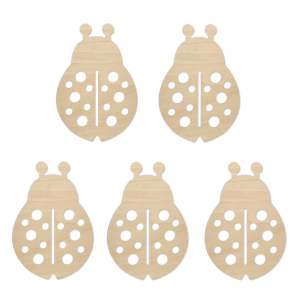 Zestaw ozdób ze sklejki Biedronki 10 cm  - 5 szt.  