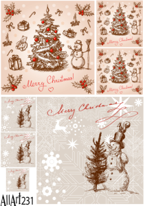 Papier decoupage 210x297mm A4 - AllArt 231 - Boże Narodzenie 5724