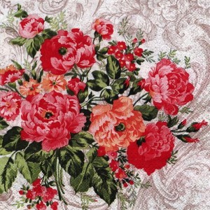 Serwetka do decoupage-bukiet kwiatów