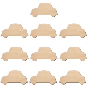 Zestaw ozdób ze sklejki 2cm Samochodziki - 10 szt.
