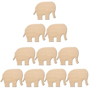 Zestaw ozdób ze sklejki 2cm Słoniki - 10 szt.