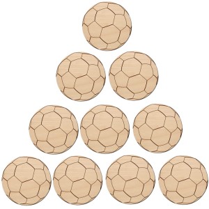 Zestaw ozdób ze sklejki 2cm Piłka nożna - 10 szt.
