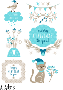 Papier decoupage 210x297mm A4 - AllArt 313 - Nowy Rok 5814