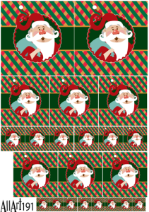 Papier decoupage 210x297mm A4 - AllArt 191 - Święty Mikołaj 5684