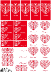 Papier decoupage 210x297mm A4 - AllArt 245 - miłość 5746