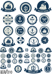 Papier decoupage 210x297mm A4 - AllArt 310 - żegluga 5811