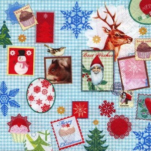 Serwetka do decoupage-róźne motywy Bożonarodzeniowe 6257