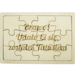 Deku - Puzzle w formacie 17x14 cm z grawerunkiem 12 szt. 000097